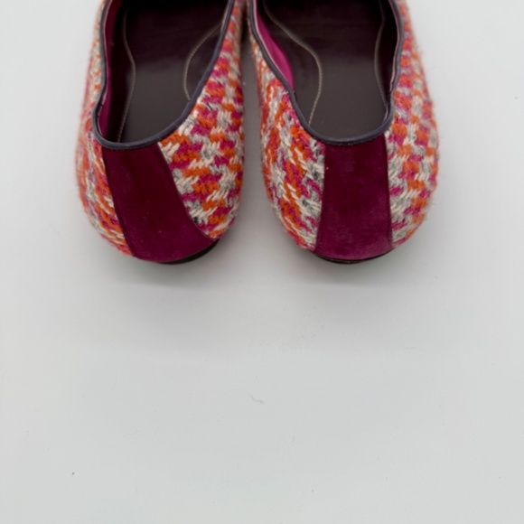 Coach Made in Italy Tweed Fur Pom Flats A2053 Vintage Size 10 - Picture 6 of 10